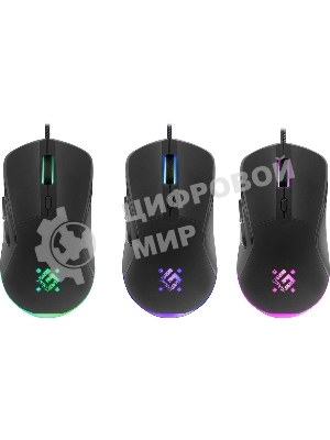 Мышь проводная Defender Arga GM-049 черный, 3600 dpi, USB, кнопки - 6