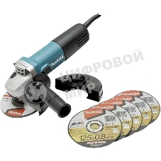 Углошлифовальная машина Makita 9558HNRX1 840Вт 11000об/мин рез.шпин.:M14 d=125мм