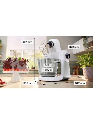 Кухонная машина Bosch MUMS6EW00 планетар.вращ. 1600Вт белый