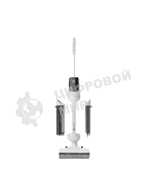 Пылесос вертикальный моющий Libhof VCW-2125 белый, питание от аккумулятора, 200 Вт, уборка суxая/влажная, пылесборник 0.52 л