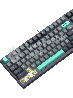 Клавиатура проводная A4Tech Fstyler FS300 механическая черный/серый USB for gamer LED (FS300 PANDA ROCK)