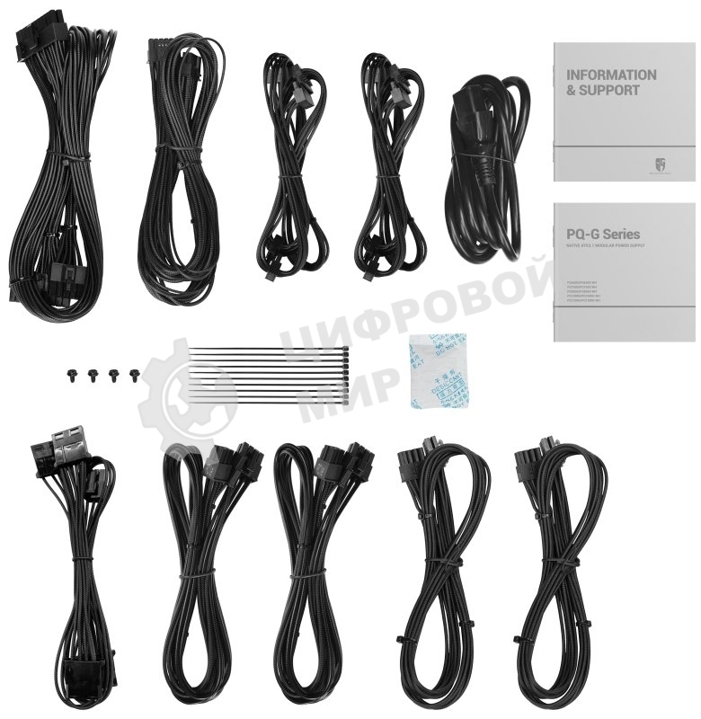 Блок питания Deepcool/GamerStorm PQ1200G (ATX 3.1, 1200W, Full Cable Management, PWM 120мм fan, 80 PLUS GOLD, Active PFC + Half Bridge + DC/DC, Full Japanese Capasitors, Gen5 PCIe) RET