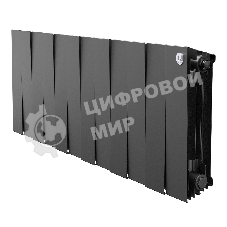 Радиатор биметаллический Royal Thermo PianoForte 300 черный - 12 секц.