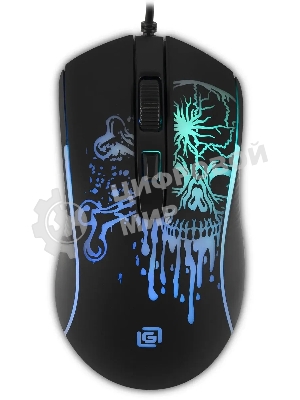 Мышь проводная Oklick 702G черный, 3600 dpi, USB, кнопки - 4
