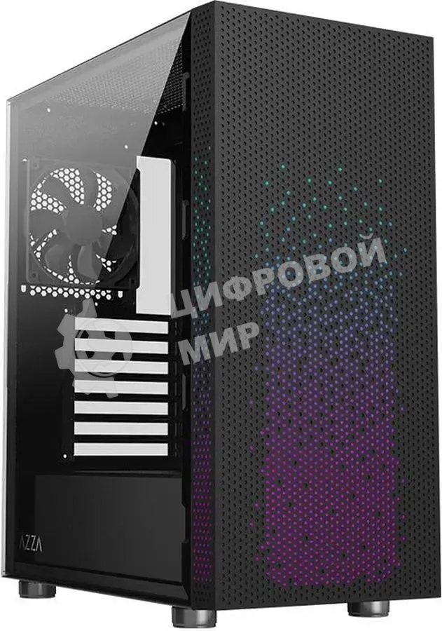 Компьютерный корпус Azza Celesta F черный без БП ATX 5x120мм 5x140мм 2xUSB 2.0 1xUSB 3.0 audio bott PSU