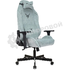 Кресло игровое Бюрократ Knight N1 Fabric серо-голубой Light-28 с подголов. крестовина металл