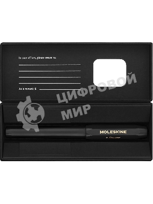 Ручка шариковая Moleskine Kaweco (KAWBALLPENBK) черн, d=1мм, синие чернила, подарочная коробка