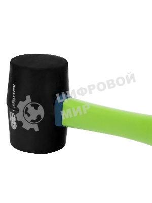 Киянка резиновая Сибртех 450 г, черная резина, фибергласовая рукоятка