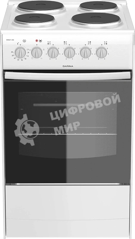 Плита электрическая Darina S EM 341 404 W белый/черный, конфорок 4 шт, духовка 50 л, 50 см x 85 см x 56 см