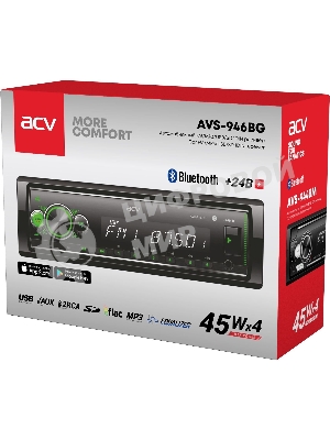 Автомагнитола ACV AVS-946BG, 1 DIN, Bluetooth, USB Type-A, AUX