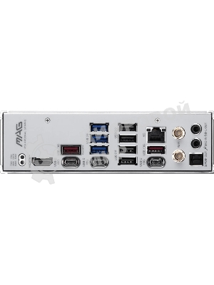 Материнская плата MSI MAG X870E TOMAHAWK MAX WIFI PZ, AM5, AMD X870E, 4xDDR5 (до 256 ГБ), 4xSATA, 4xM.2 (2xPCIe 5.0, 2xPCIe 4.0), 1xPCIe 5.0 x16, 1xPCIe 4.0 x16, 1xPCIe 3.0 x16, 1xHDMI, 1x5Gb LAN, Wi-Fi 7, Bluetooth 5.4, 2xUSB-C 40Gbps (USB4), 1xUSB-C 10Gbps, 2xUSB-A 10Gbps, 3xUSB-A 5Gbps, 4xUSB-A 2.0, 3x3.5 мм + S/PDIF оптический, 7.1, белый/серебристый, ATX