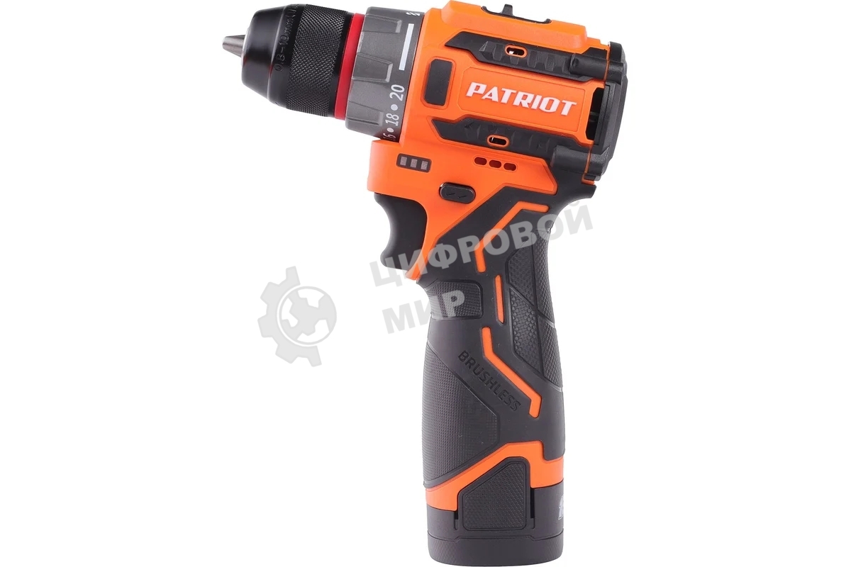 Дрель-шуруповерт Patriot BR 467, Аккумуляторная, 16,8В, 2 АКБ, Кейс