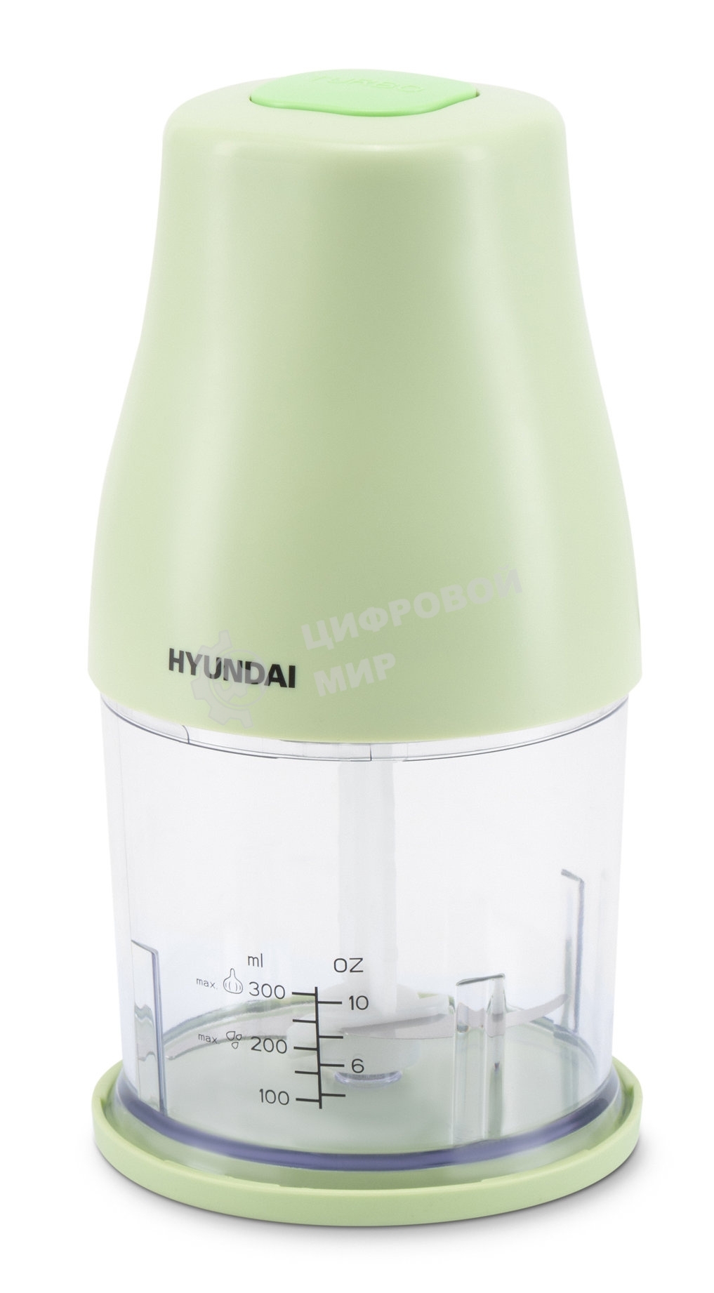Измельчитель электрический Hyundai HYC-P3108 0.8л. 300Вт черный/зеленый