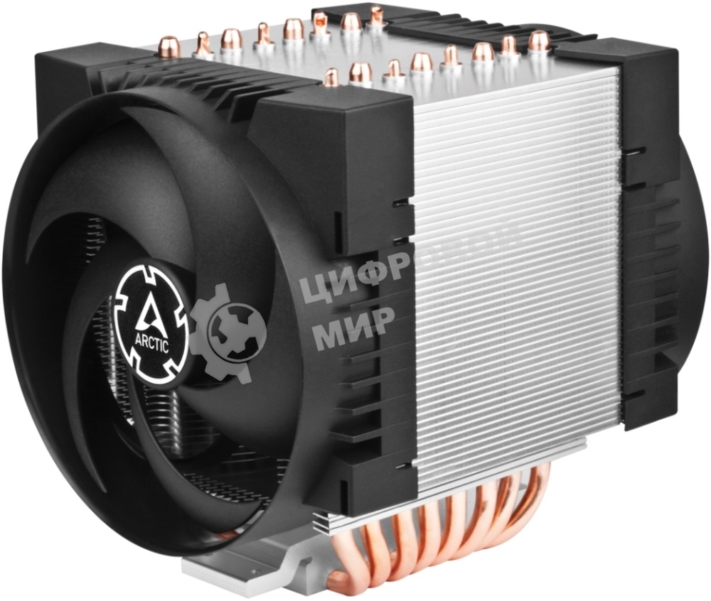 Вентилятор для процессора Arctic Freezer 4U-M Rev. 2 серебристый/черный, 120 мм, алюминий/медь, 2300 об/мин, 40 дБ, 4 pin, 350 Вт, 145 мм