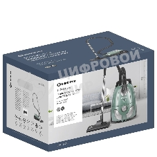 Пылесос Eurostek EVC-3016 мятный, Потребляемая мощность – 2600 Вт, Мощность всасывания – 420 Вт