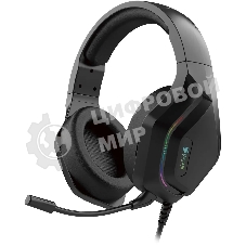 Наушники с микрофоном Oklick HS-L600G черный 2.2м мониторные USB оголовье (1939588)