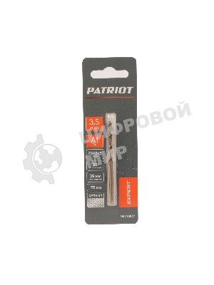 Сверло PATRIOT EXPERT по металлу, Р6М5К5, 3,5 мм, 1шт в блистере