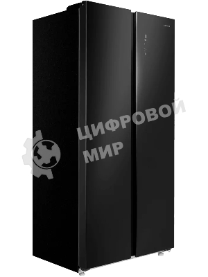 Холодильник Maunfeld MFF177NFB Slim Inverter черный двухкамерный 352/198л морозилка слева, No Frost, Side by Side