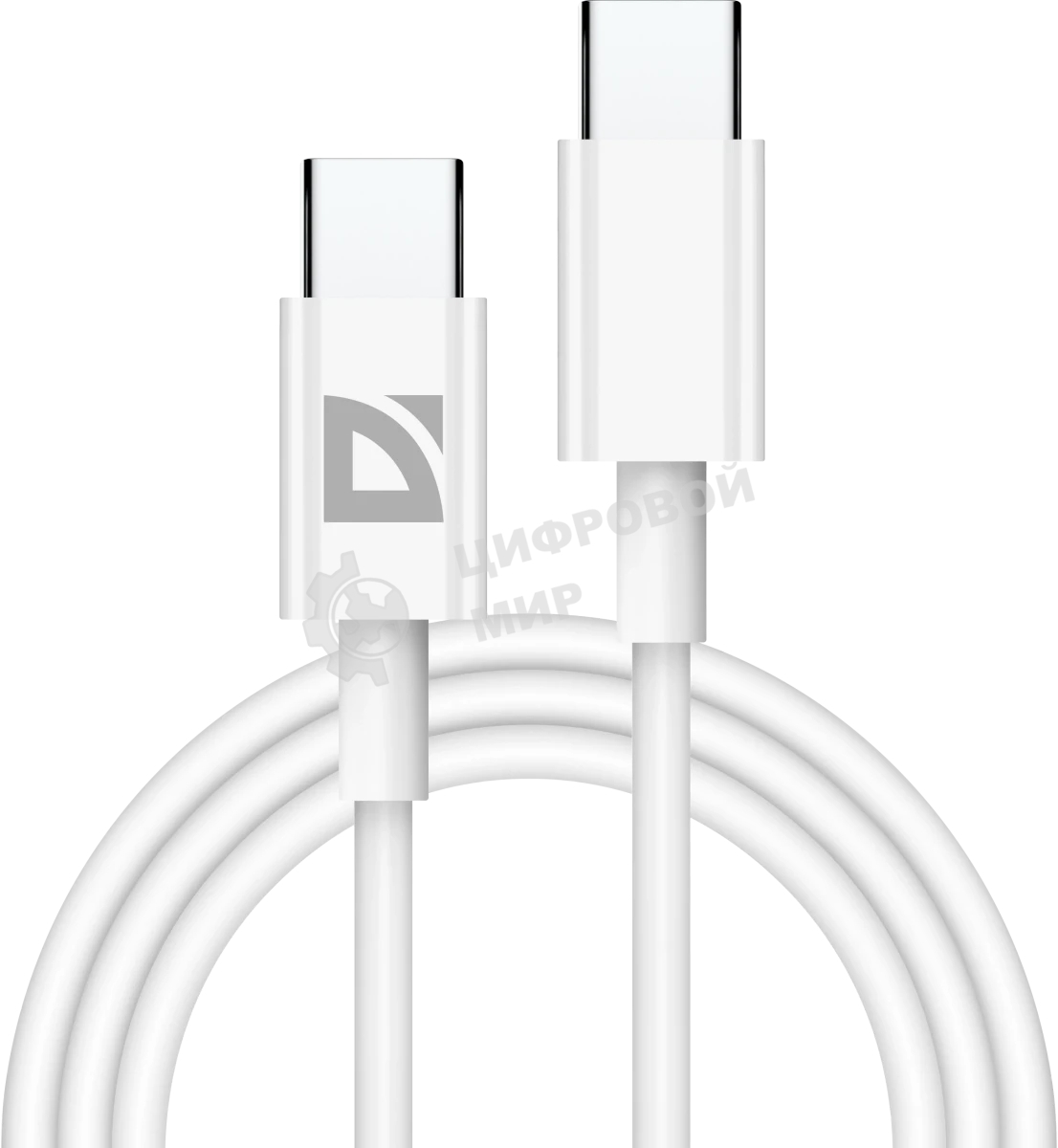 Кабель Defender USB F182 TypeC-TypeC 1м, 30 Вт, PD,TPE,белый