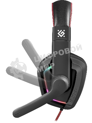 Гарнитура Defender Quake LED чёрный, проводная, подсветка