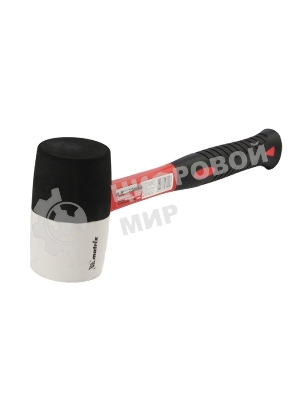 Киянка резиновая Matrix 11172, 680 г, черно-белая резина, фибергласовая рукоятка