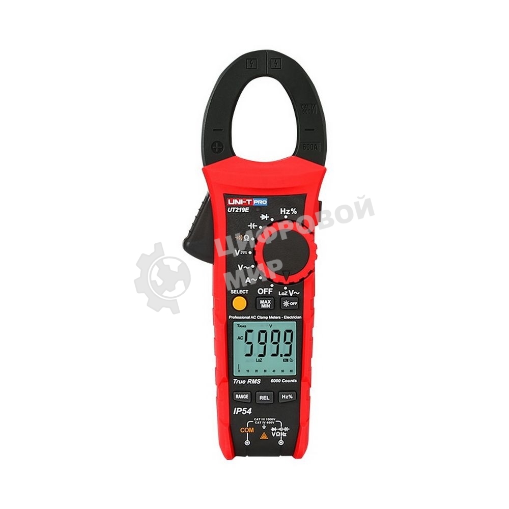 Токоизмерительные клещи UNI-T UT219E, 1000В, 600А, 60МОм
