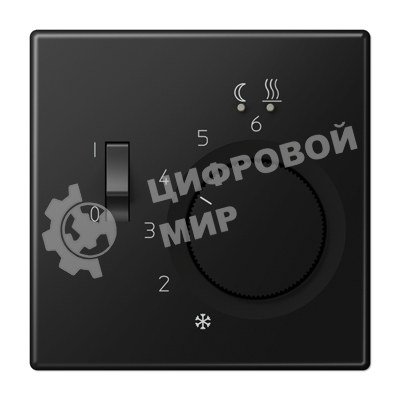 Накладка регулятора теплого пола JUNG LS990 черный матовый (мех. FTR231)