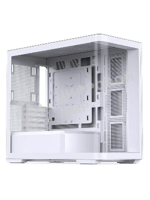 Корпус без блока питания JONSBO D300, Mini-Tower, TG, no fan, 2xUSB-A 3.2 + 1xUSB-C 3.2, mATX, mITX White