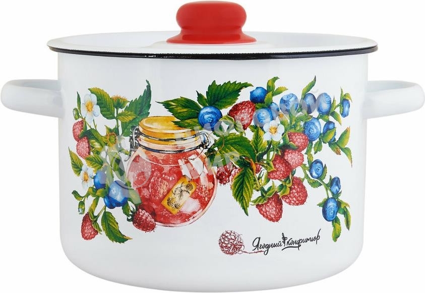 Кастрюля Appetite 1с15с/1 Конфитюр с крышкой, эмалированная сталь 1,5 л