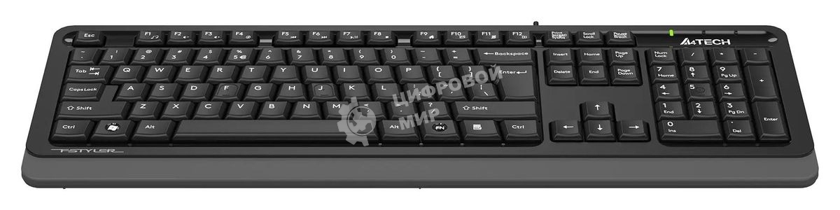 Клавиатура проводная A4Tech Fstyler FKS10, USB, черный/серый