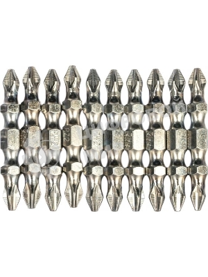 Набор бит Gross 11217 двухстор. ph2-pz2х45 мм сталь s2 10 шт.