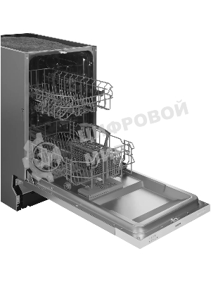 Встраиваемая посудомоечная машина Hyundai HBD 440P, белый, 44.8 см, 9 компл., 49 дБ, класс A++