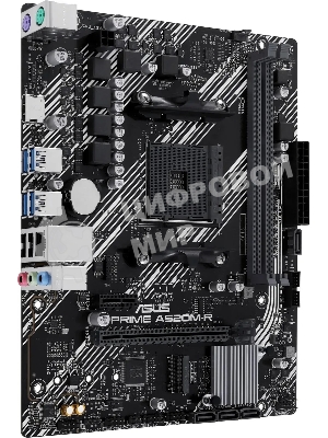 Материнская плата ASUS PRIME A520M-R, AM4, AMD A520, 2xDDR4, 4xSATA, 1xM.2, 1xPCIe 3.0 x16, 1xPCIe x1, 1xHDMI, 1x 1Gb LAN, 2xUSB-A 2.0, 4xUSB-A 3.2 Gen 1, 3x3.5 мм, 7.1, mATX