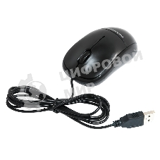 Мышь проводная Nakatomi MON-05U черный, 1000 dpi, USB, кнопки - 3