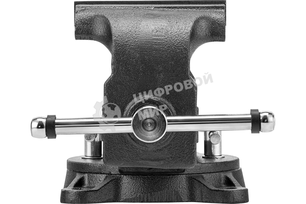 Тиски слесарные Denzel BVH-125, 125 мм, поворотные, стальная направляющая, с наковальней