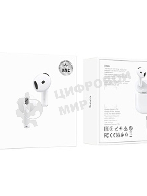 Наушники TWS Hoco EW85 белый, вкладыши, Bluetooth, до 4 ч.