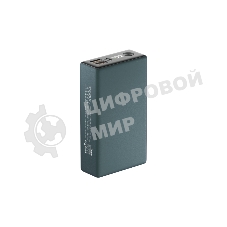 Портативный аккумулятор OLMIO QX-20, 20000mAh, 22.5W, QuickCharge3.0/PowerDelivery, LCD, темно-зеленый