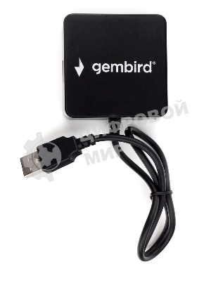 Концентратор USB 2.0 Gembird UHB-242, 4 порта, блистер, черный