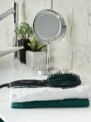 Расческа-выпрямитель Rowenta CF5820F0 черный/зеленый, 200 °C, 3 режима