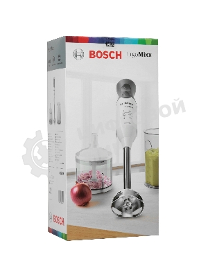 Блендер погружной Bosch MSM66120 белый, 600 Вт, 12 скоростей, турбо