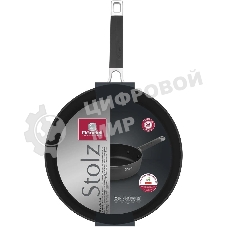 Сотейник Rondell Stolz RDA-1770, 28 см, без крышки, серый