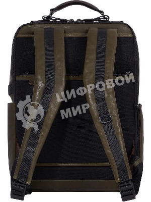 Рюкзак Piquadro Harper CA4818AP/VETM, кожа, зеленый/темно-коричневый