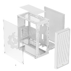 Компьютерный корпус Ocypus Gaммa C50 без БП белый (Gaммa-C50-WHG000XX-GL)