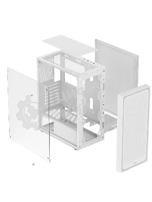 Компьютерный корпус Ocypus Gaммa C50 без БП белый (Gaммa-C50-WHG000XX-GL)