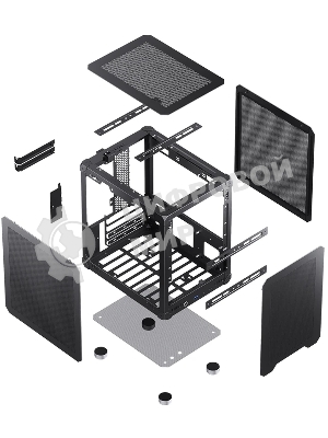 Компьютерный корпус JONSBO C6 Black MATX без БП, mini-ITX, micro-ATX, черный