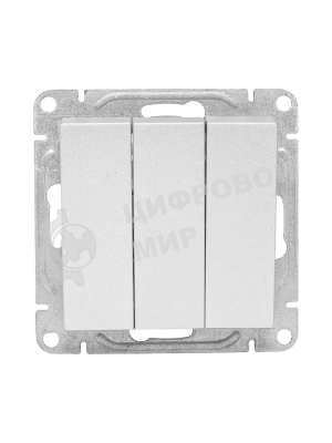 Механизм выключателя EKF UP1-SWA-31 Эпика трехклавишный, алюминий