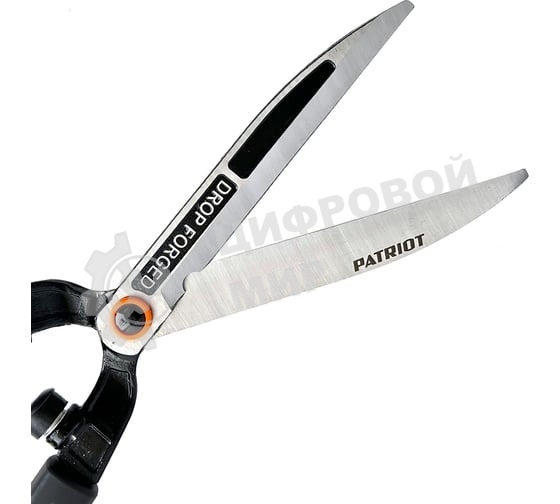Ножницы для живой изгороди Patriot CSF 610, прямые кованые лезвия, PP+TPR рукоятки, регул-ка прижима, 610 мм