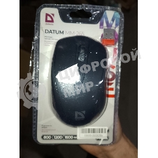 (Поврежденная упаковка) Мышь беспроводная DEFENDER Datum MM-265 черный (USB, 3 кнопки, оптическая, 1600dpi) (52265_ВУ)