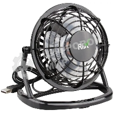 Вентилятор Rix RDF-1500USB чёрный, настольный, 2.5 Вт, 1 скорость, 10 см