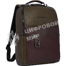 Рюкзак Piquadro Harper CA4818AP/VETM, кожа, зеленый/темно-коричневый